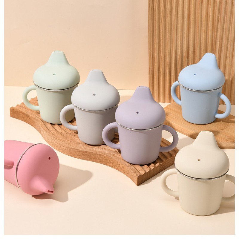 Toddler Tableware Supplier - OEM 8in Divided Stainless Steel Plate Strong Suction Cup