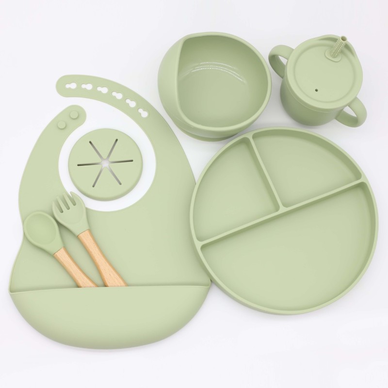 Bpa Free Baby Feeding Set Manufacturer - OEM Food Grade Silicone Suction Plate Bowl 0-12M