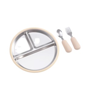 Stainless Steel Kids Tableware Manufacturer - Factory BPA Free Modern Design Suction Plate