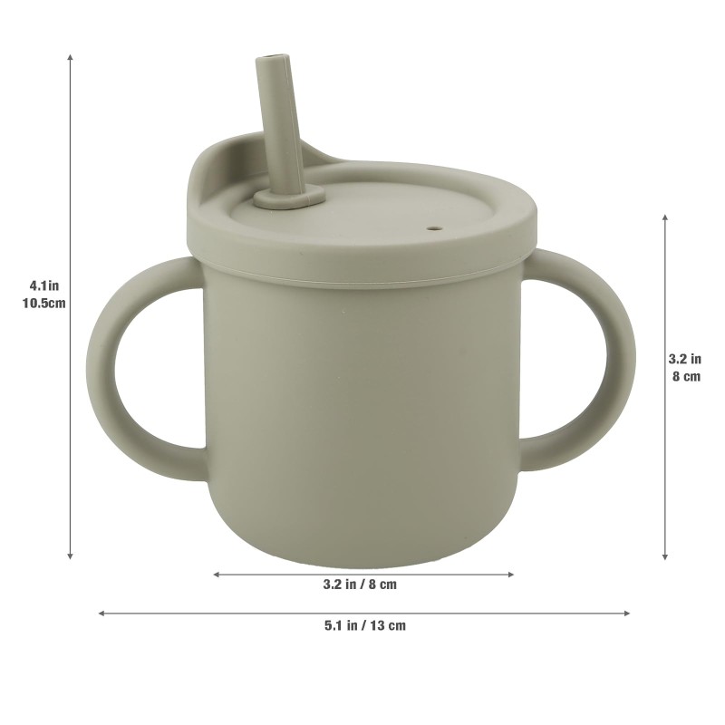 Baby Training Sippy Cups Supplier - OEM Top Selling Custom Painted Silicone Cup with Straw