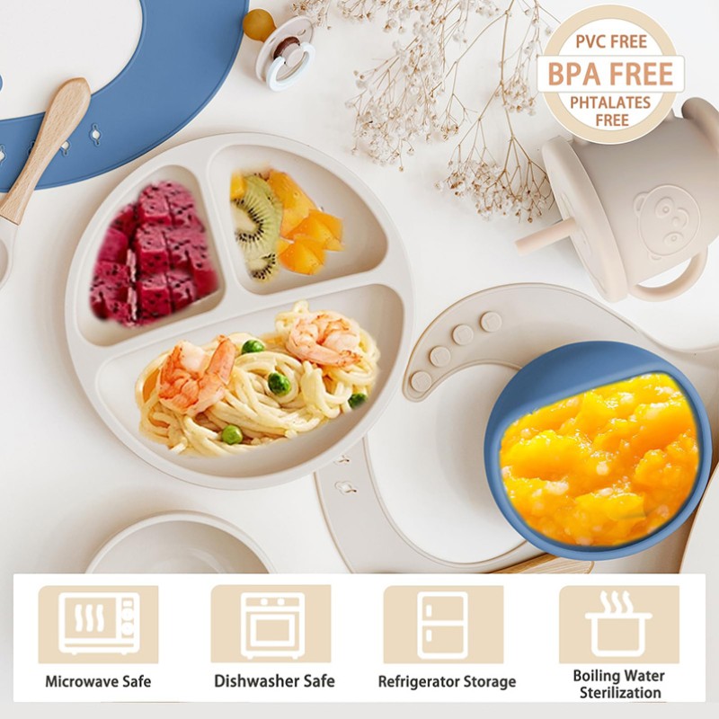 Infant Tableware Manufacturer - OEM Professional Non Toxic Bpa Free Silicone Set