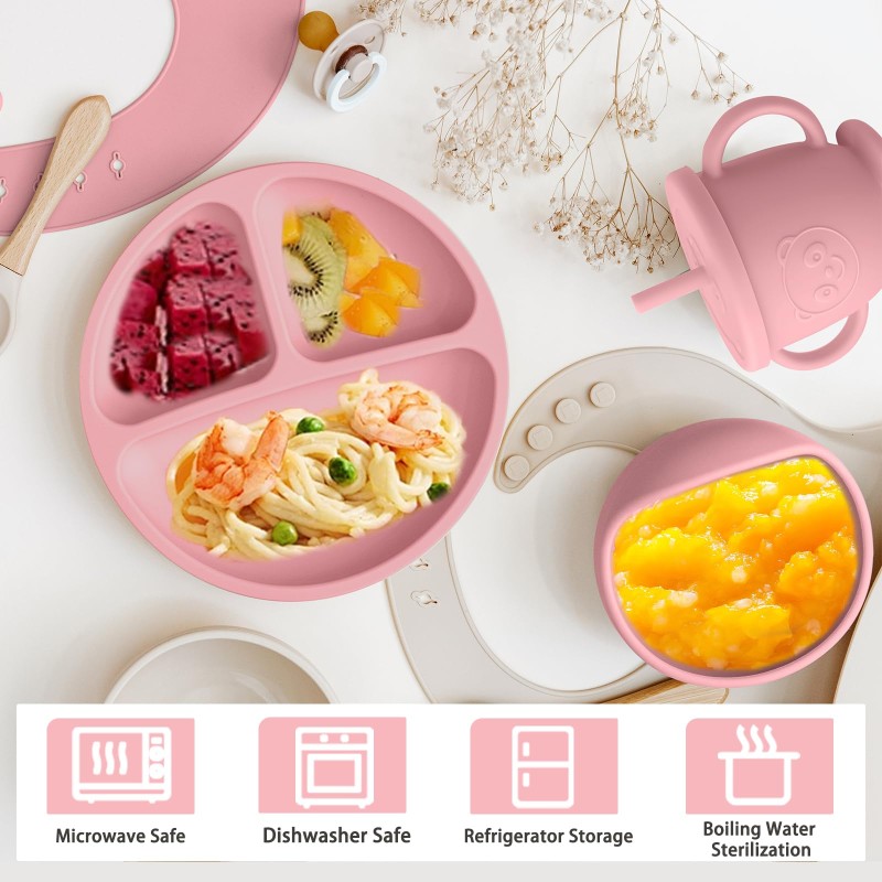 Baby LED Weaning Set Supplier - OEM BPA Free Dishwasher Safe Animal Pattern