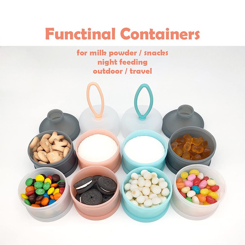 Baby Formula Dispenser Manufacturer - OEM 2024 Non Spill Snack Storage Stackable Print