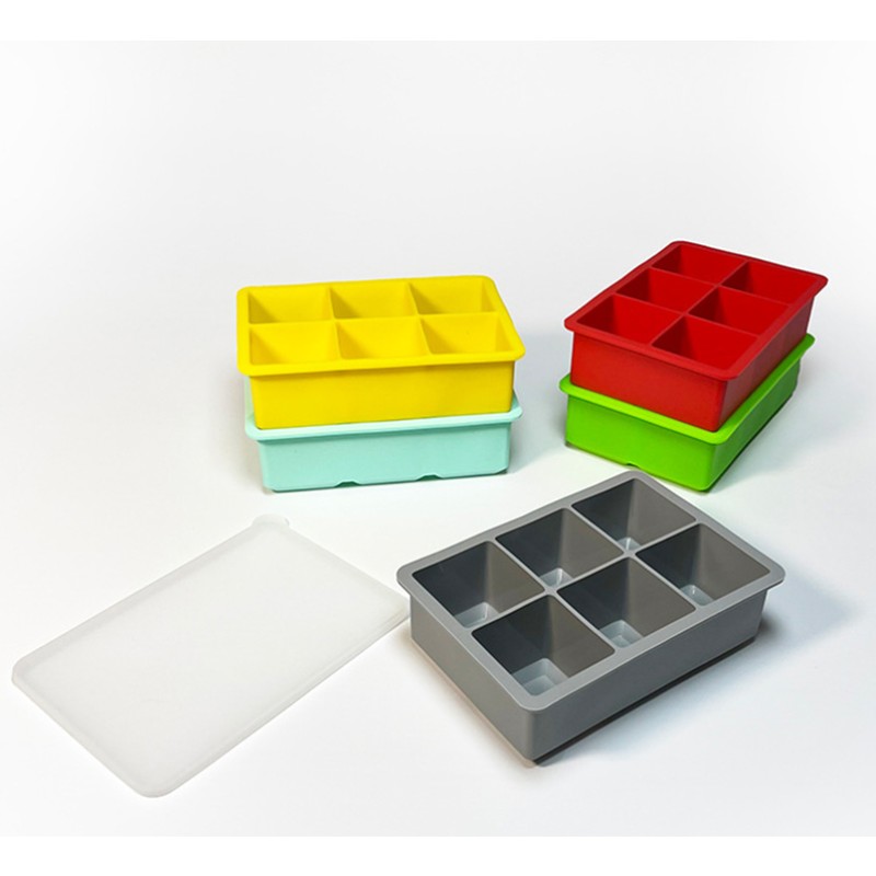 Square Ice Cube Tray Supplier - High Quality BPA Free Food Grade Silicone with Removable Lid