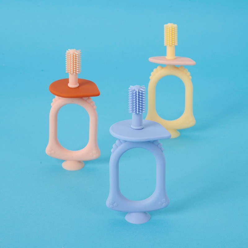 Baby Teethers Toothbrush Manufacturer - OEM Toddler 360 Training Brush Silicone Gum Massager