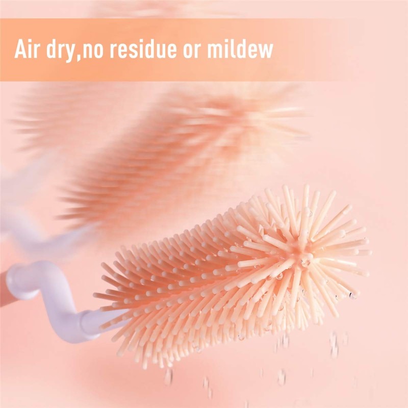 Baby Bottle Cleaning Brush Kit Supplier - OEM 3 in 1 Silicone Brush for Straws Pumps