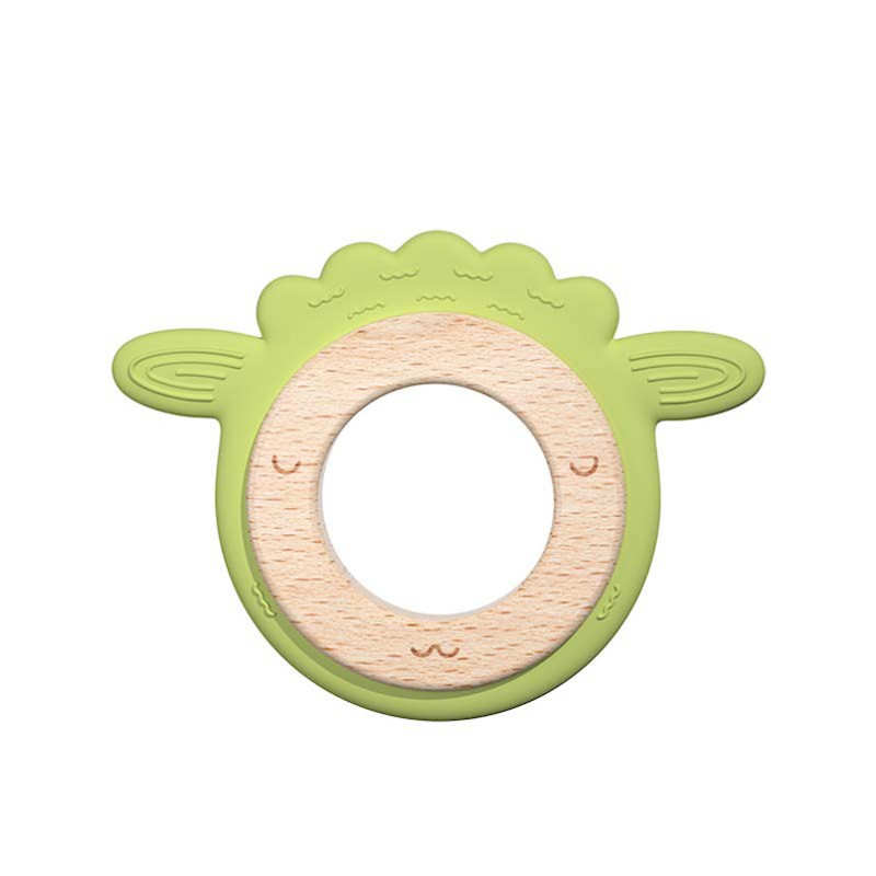 Wooden Teething Ring Manufacturer - OEM 100% Food Grade BPA Free Non Toxic Sheep Shaped