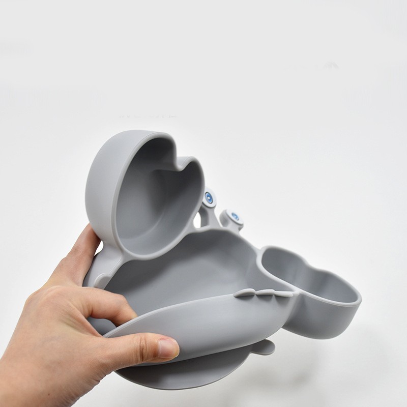 Food Grade Silicone Feeding Set Supplier - OEM Eco Friendly Divided Plate with Suction