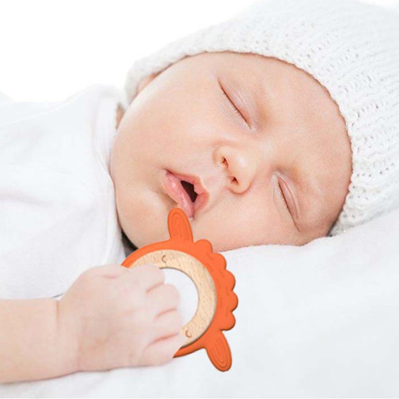 Wooden Teething Ring Manufacturer - OEM 100% Food Grade BPA Free Non Toxic Sheep Shaped
