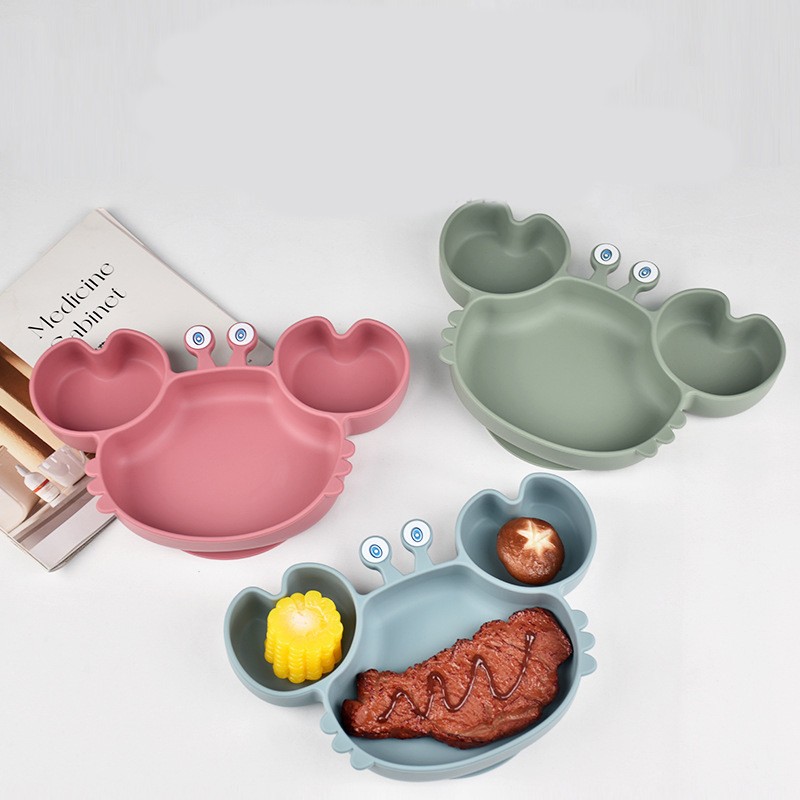 Food Grade Silicone Feeding Set Supplier - OEM Eco Friendly Divided Plate with Suction