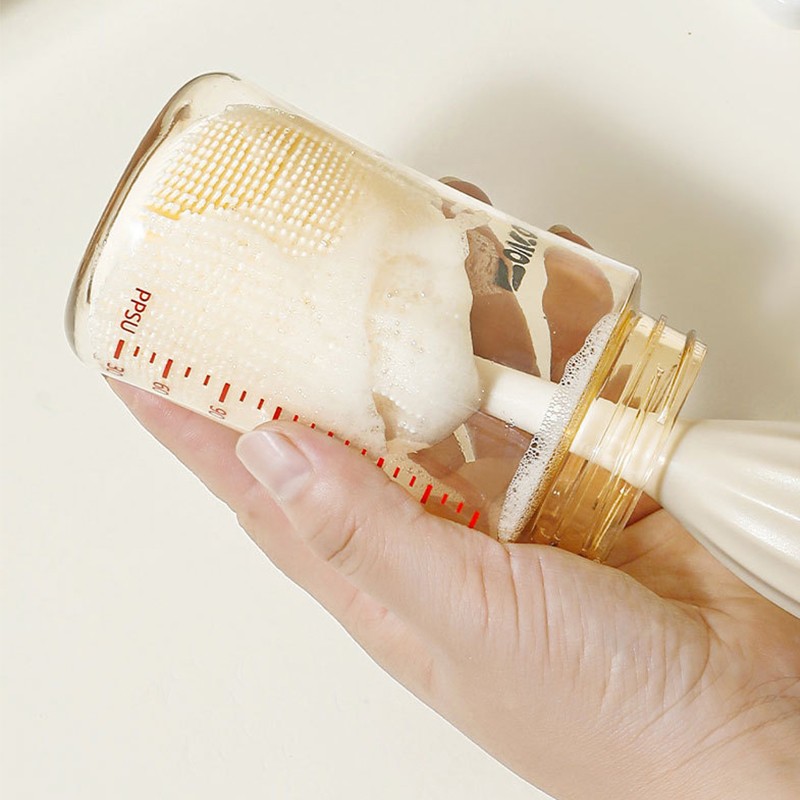 Silicone Bottle Cleaner Set Manufacturer - OEM 2025 New 4 in 1 Handle Variable Flow PP