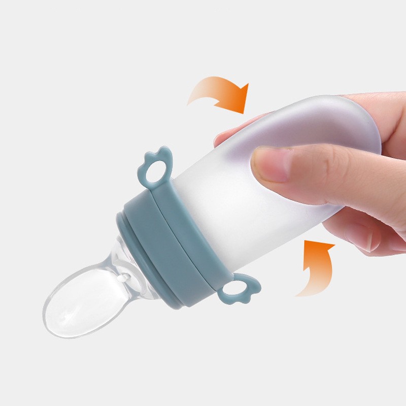 Silicone Baby Feeder Manufacturer - OEM Squeeze Feeding Fruit Drinks with Dispensing Spoon