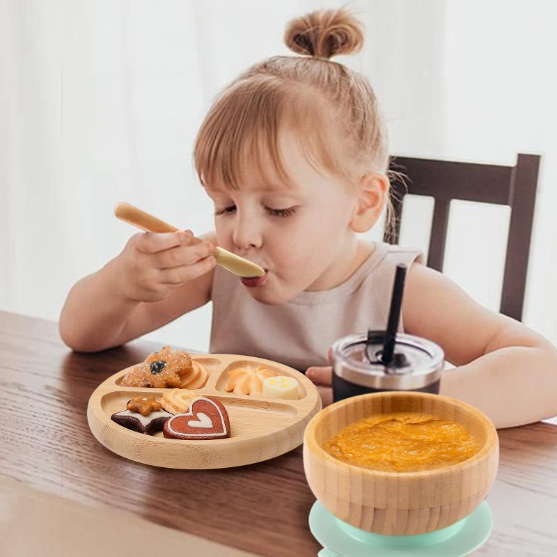 Bamboo Tray Weaning Set Manufacturer - OEM 2025 Factory Price Premium Suction Bowl