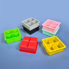 4 Grid Ice Sculpture Molds Manufacturer - High Quality BPA Free Reusable Silicone with Lid