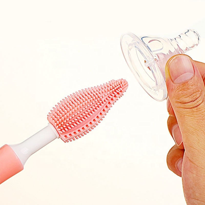 Baby Bottle Cleaning Brush Kit Supplier - OEM 3 in 1 Silicone Brush for Straws Pumps