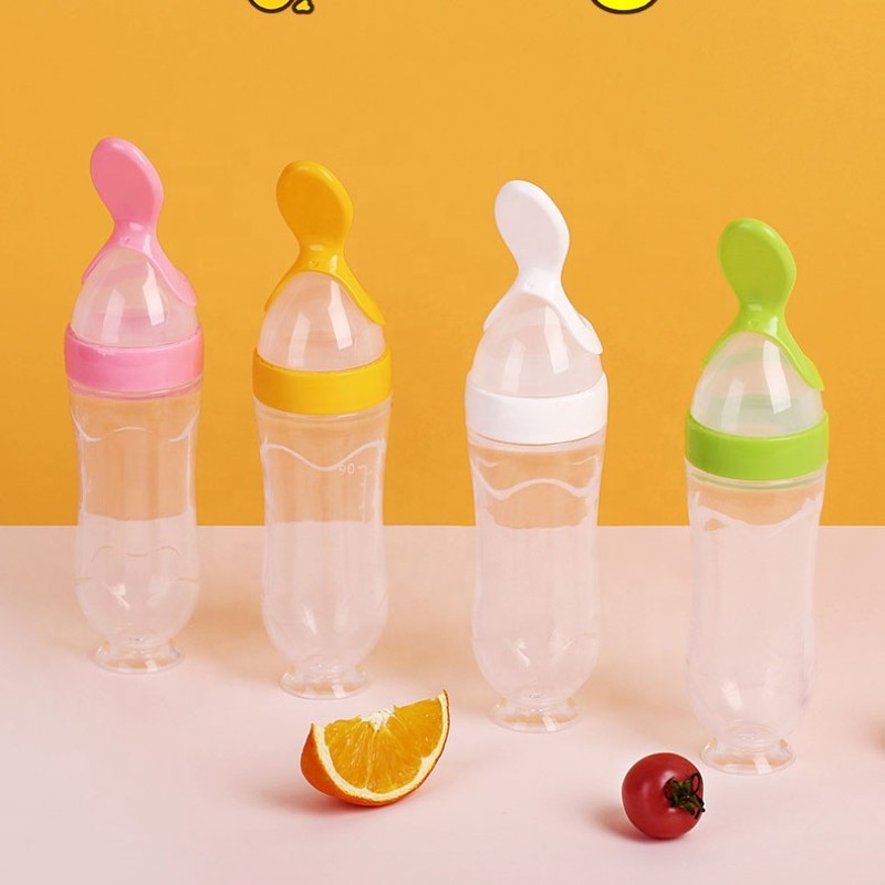 Silicone Spoon Feeder Supplier - Wholesale 90ml BPA Free Soft Squeeze Bottle for Baby