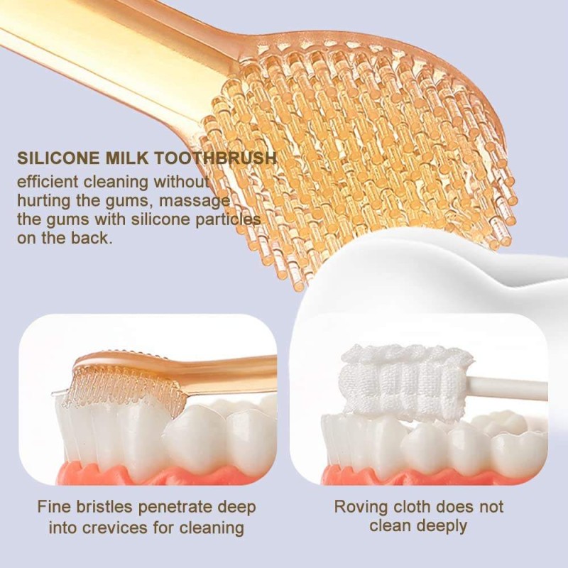 Silicone Baby Toothbrush Manufacturer - OEM Printed Pattern Oral Cleaner for Infant Tongue