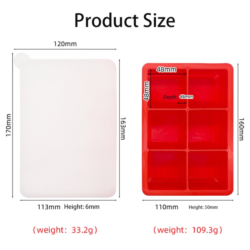 Square Ice Cube Tray Supplier - High Quality BPA Free Food Grade Silicone with Removable Lid