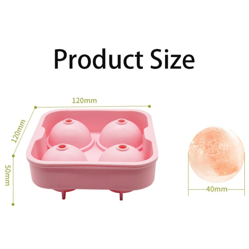 Ice Cream Tools Supplier - Hot Sale BPA Free Ice Ball Mold Food Grade Silicone Tray