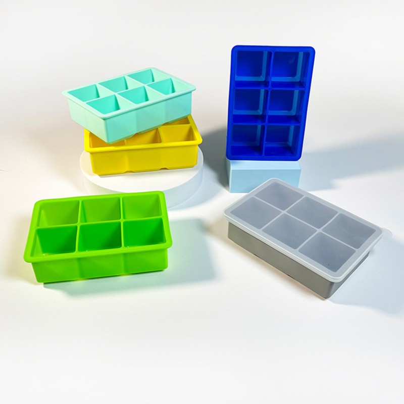 Square Ice Cube Tray Supplier - High Quality BPA Free Food Grade Silicone with Removable Lid