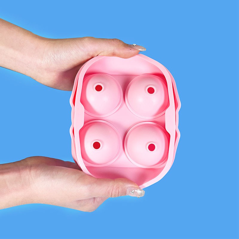 Large Silicone Ice Cube Molds Supplier - OEM Leak Proof Removable Lid Round Ice Tray