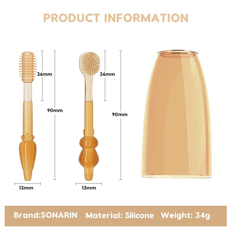 Toddler Toothbrush Manufacturer - OEM Portable Silicone Tongue Cleaner Sets Oral Training