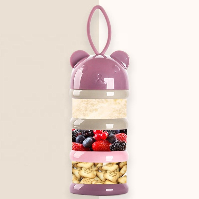 Cute Travel Milk Powder Container Supplier - OEM 3 Layers Infant Formula Food Dispenser