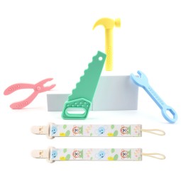 Baby Teething Toys Set Manufacturer - OEM BPA Free Silicone Hammer Wrench Shapes Freezer Safe