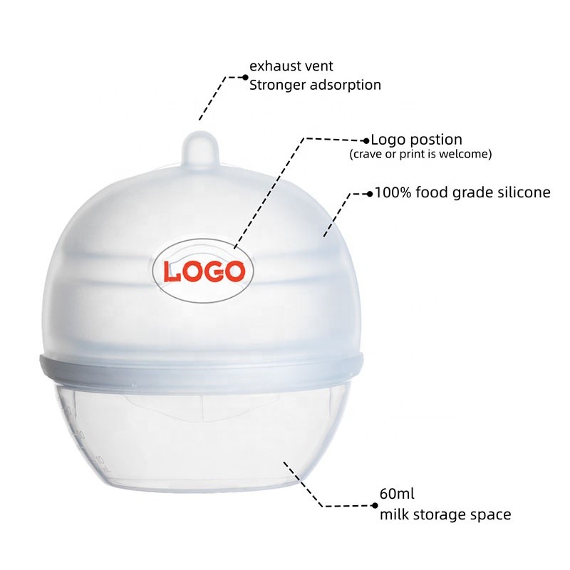 Portable Milk Collector Cups Manufacturer - OEM Wearable Silicone Nipple Shields Apple shaped