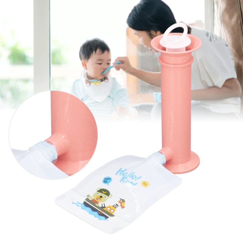 Baby Food Pouch Maker Supplier - OEM 7pcs Set Fruit Squeeze Puree Filler Pouch