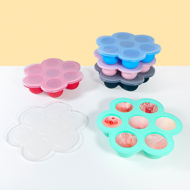 Reusable Silicone Molds Manufacturer - OEM 7 Cavity Egg Bites Baby Food Storage Container