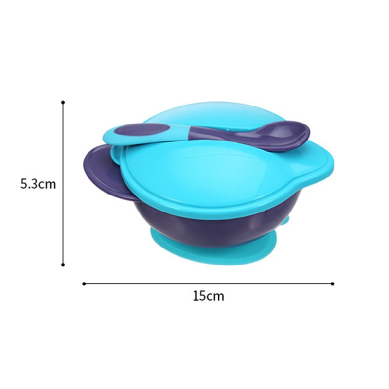 Anti Drop Baby Food Bowl Set Manufacturer - OEM Silicone Suction with Lid Spoon 4 Piece