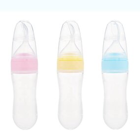 Baby Feeding Squeeze Bottle Manufacturer - OEM BPA Free PP Silicone 90ml with Spoon Feeder
