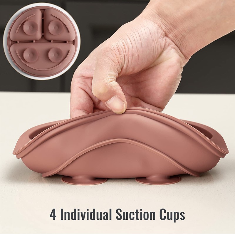 Silicone Baby Plate Supplier - OEM Non Spill Proof BPA Free Plate with Lid