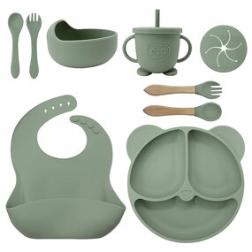 Baby LED Weaning Supplies Supplier - OEM 2026 Food Eating Utensils Suction Plate Set