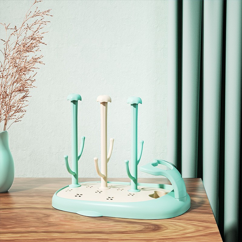 Baby Drying Rack Supplier - Hot Selling BPA Free PP with Bottle Brush Printed Design