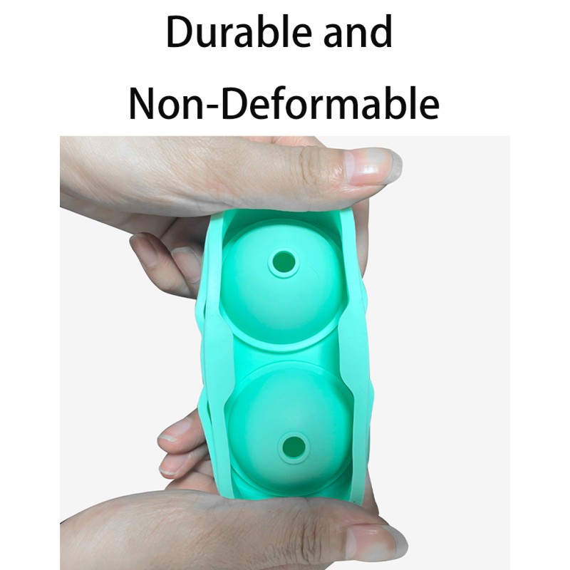 Ice Ball Ice Cube Tray Manufacturer - Hot Sale BPA Free 2 Ball Soft Silicone with Lid