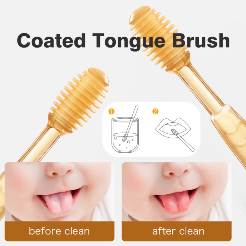 Silicone Baby Toothbrush Manufacturer - OEM Printed Pattern Oral Cleaner for Infant Tongue