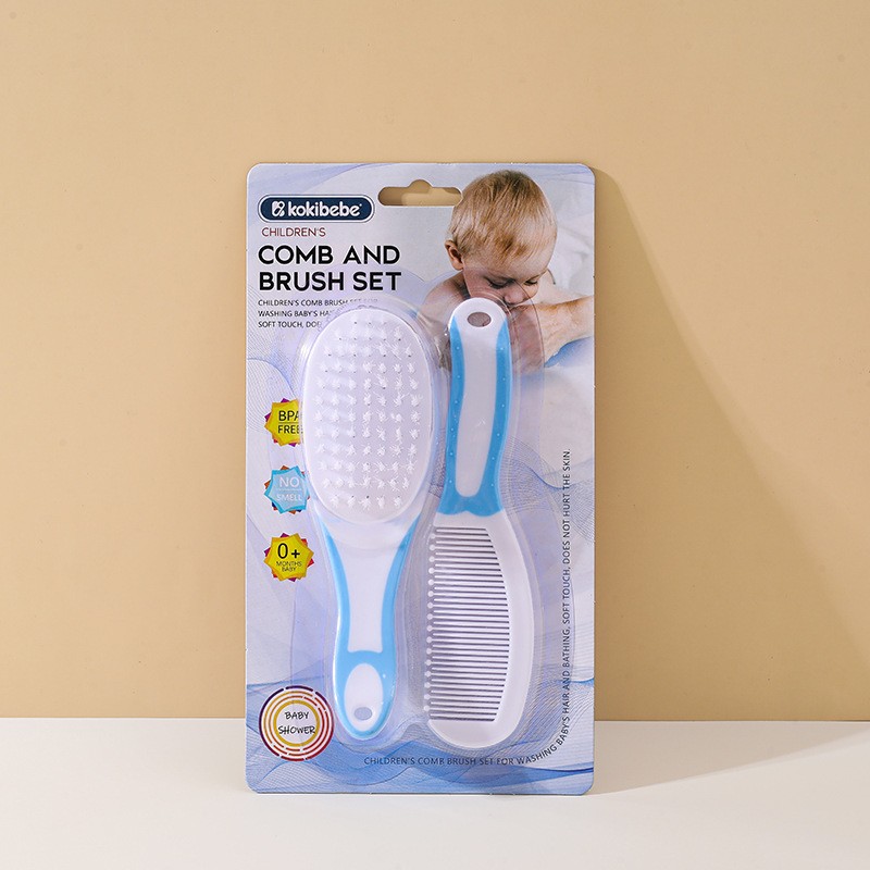 Baby Hair Brush and Comb Set Supplier - Factory Wholesale Dual Color Bathing Grooming Kit