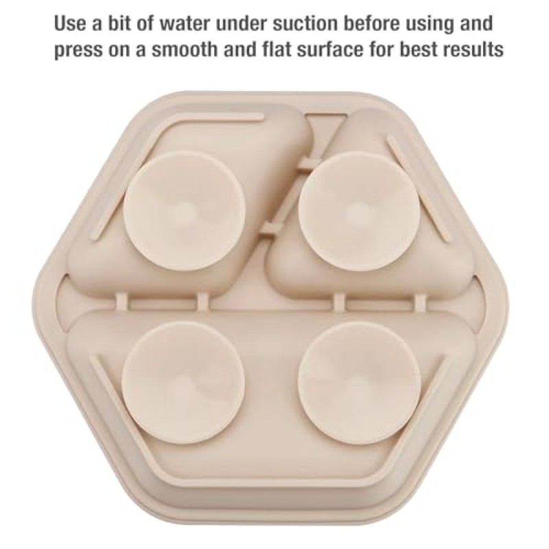 Food Grade Silicone Plate Supplier - OEM 100% Hexagon Divided Suction Plates Classic Style