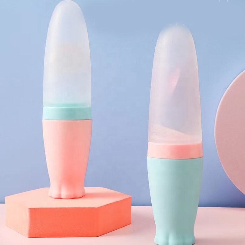 Baby Toddler Feeding Bottle Supplier - OEM PP Silicone Spoon BPA Free 90ml for Rice Paste