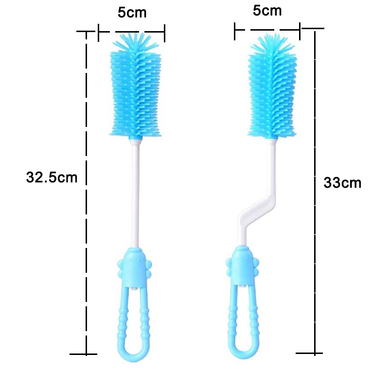 Water Bottle Cleaning Brush Set Supplier - OEM Baby Feeding Bottle Silicone Cleaner Brush