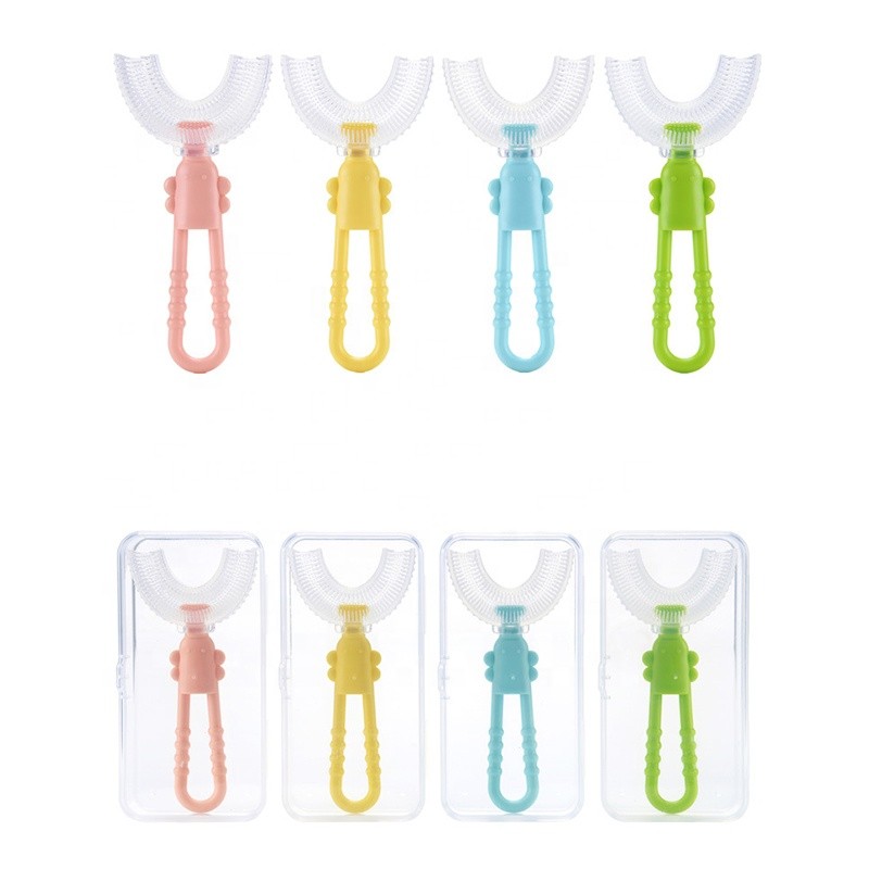 Baby Toothbrush Manufacturer - OEM 2024 Hot Selling U Shape Food Grade Silicone PP