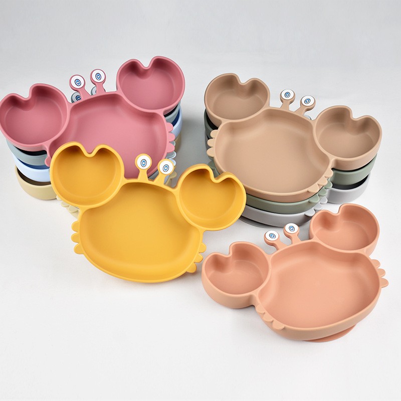 Food Grade Silicone Feeding Set Supplier - OEM Eco Friendly Divided Plate with Suction