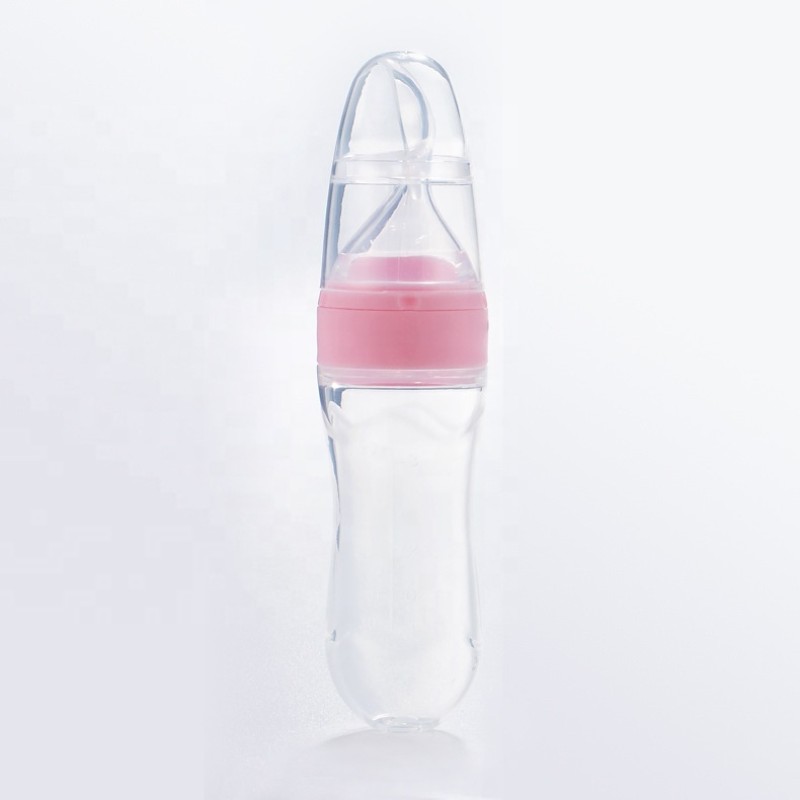 Baby Feeding Squeeze Bottle Manufacturer - OEM BPA Free PP Silicone 90ml with Spoon Feeder