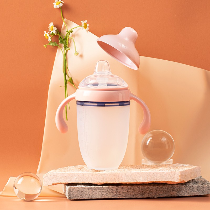 BPA Free Silicone Bottle Supplier - OEM 150ml Printed Sippy Cup for Feeding 0-12M