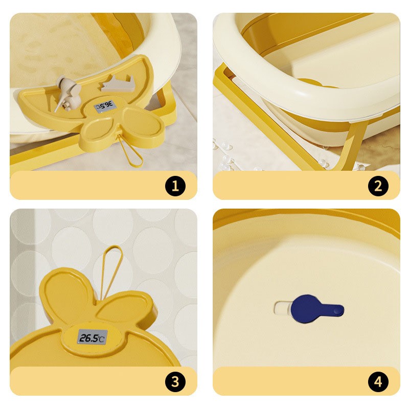Foldable Baby Bathtub Supplier - OEM 2023 New Design Kids Carton Cute Crab Portable