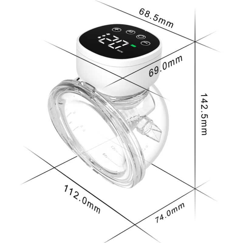 Electric Breastfeeding Pump Supplier - OEM LCD Display 4 Mode 9 Levels Adjustable Wearable