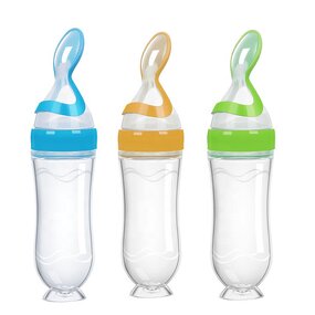 Silicone Spoon Feeder Supplier - Wholesale 90ml BPA Free Soft Squeeze Bottle for Baby