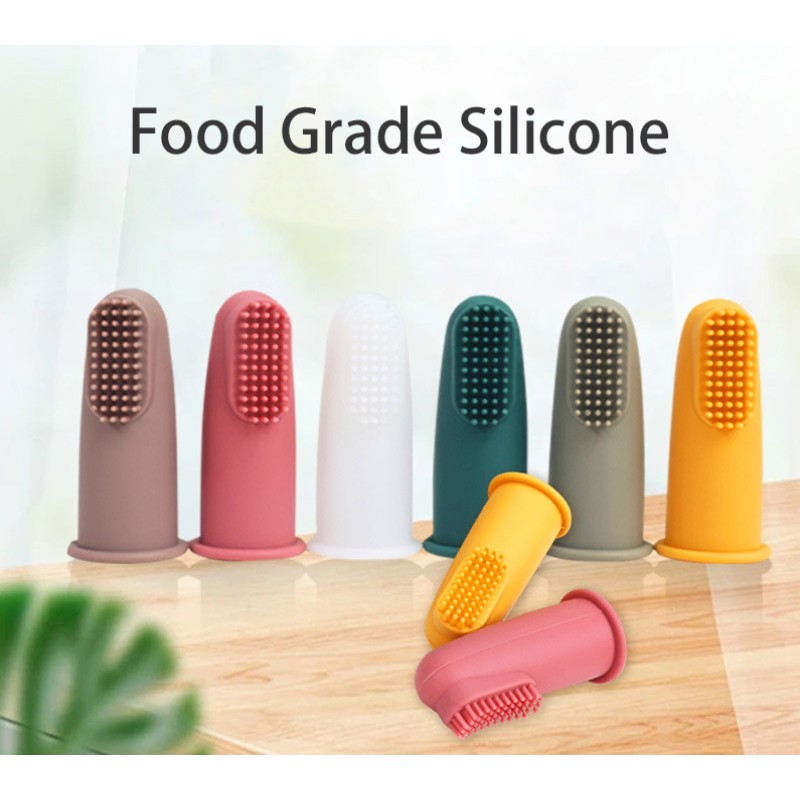 Baby Toothbrush Supplier - OEM High Quality Food Grade Silicone with Tongue Brush Cover